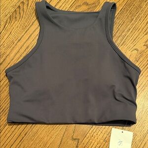 AS Revival graphite gray High-Neck Sports Bra Sz small nwt